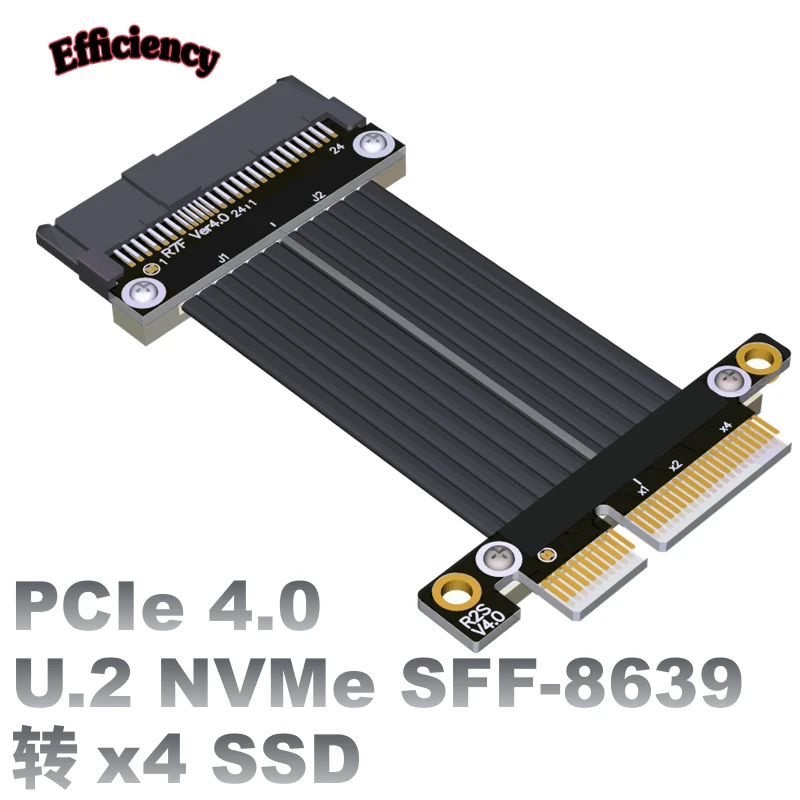 

PCIE4.0 U.2 Interface U2 To PCI-E 4.0 X4 SFF-8639 NVMe Pcie Extended Data Adapter ADT PCIe4.0x4 Gen4 64G/bps R27SF 4.0 R27SL 4.0