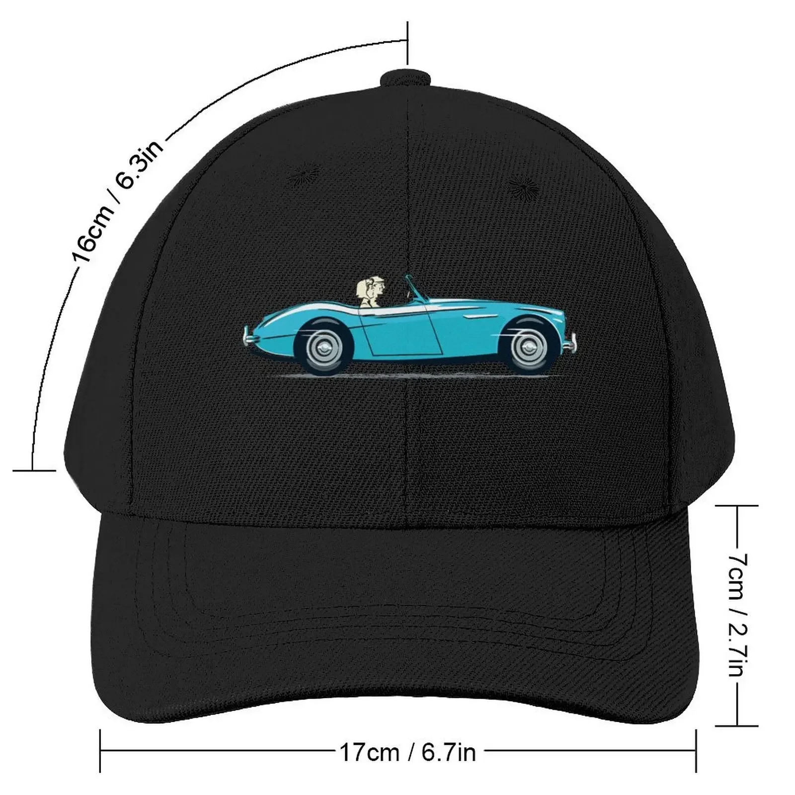 Healey Blue AH 3000 in 1959 launch promotion style Baseball Cap Trucker Cap Hat Man For The Sun Women's Beach Men's