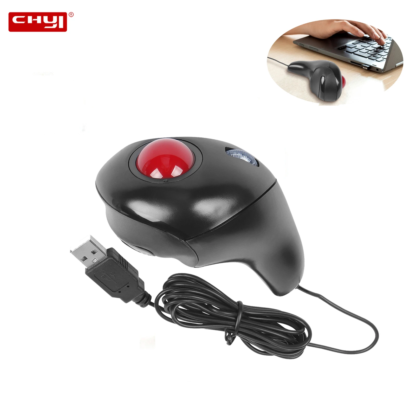 

Track Ball Wireless Mouse USB Optical Thumb-Controlled Handheld Wired Trackball Mice Mouse For Office Laptop PPT Presentation