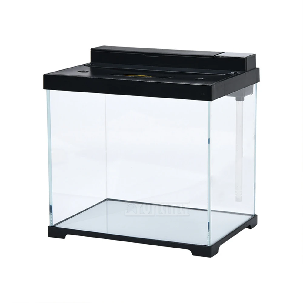 ใหม่ปลาทองขนาดเล็กต่อสู้ถังปลาเป็นมิตรกับสิ่งแวดล้อม Desktop Aquarium ภูมิทัศน์ตกแต่งบ้านถังปลาขนาดกะทัดรัดสําหรับสัตว์เลี้ยงน้ํา