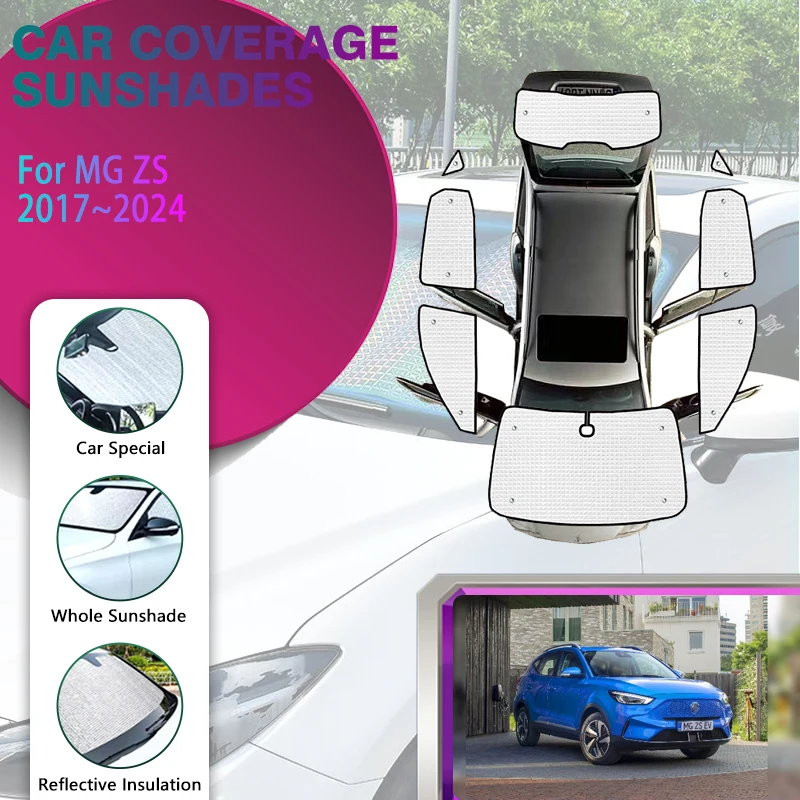 

Автомобильные солнцезащитные козырьки с полным покрытием для MG ZS ZX MGZS Crossover 2017 ~ 2024, солнцезащитный коврик, солнцезащитный козырек для окна, аксессуары