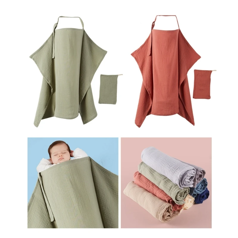 2Pcs Breastfeeding Nursing Cover Baby Feeding Cloth Breast Feeding Blanket Towel