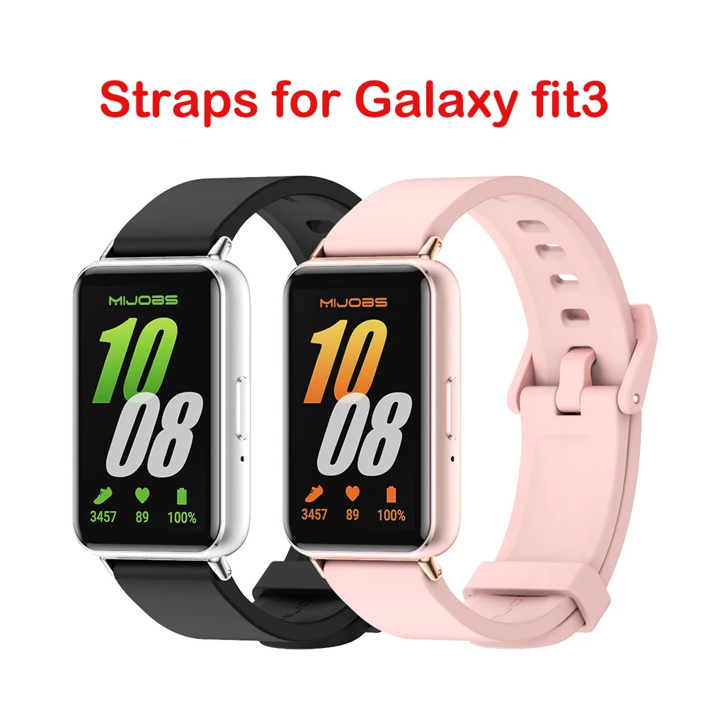 

Ремешок силиконовый для Samsung Galaxy Fit 3, мягкий сменный Браслет для смарт-часов Samsung Galaxy Fit3 Correa