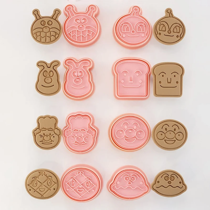 New Anime Anpanman Cookie Cutter Japanese Cartoon Biscuit Mold Household Baking DIY Kitchen Tool 3D Press Cookie Cutter