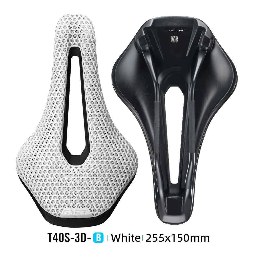 RYET Aircode 2.0 3D-gedruckter/VCM-Sattel 160-169g 255x150mm 7x9mm Schienen-Ausschnitt Carbon/Nylon-Basis Rennrad MTB Gravel Sitz