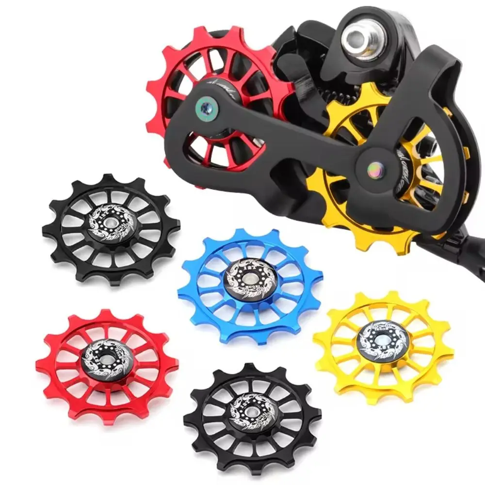 12T Bicycle Rear Derailleur Bearing Positive Negative Tooth Aluminum Alloy Bike Rear Derailleur Pully Ceramic Bearing