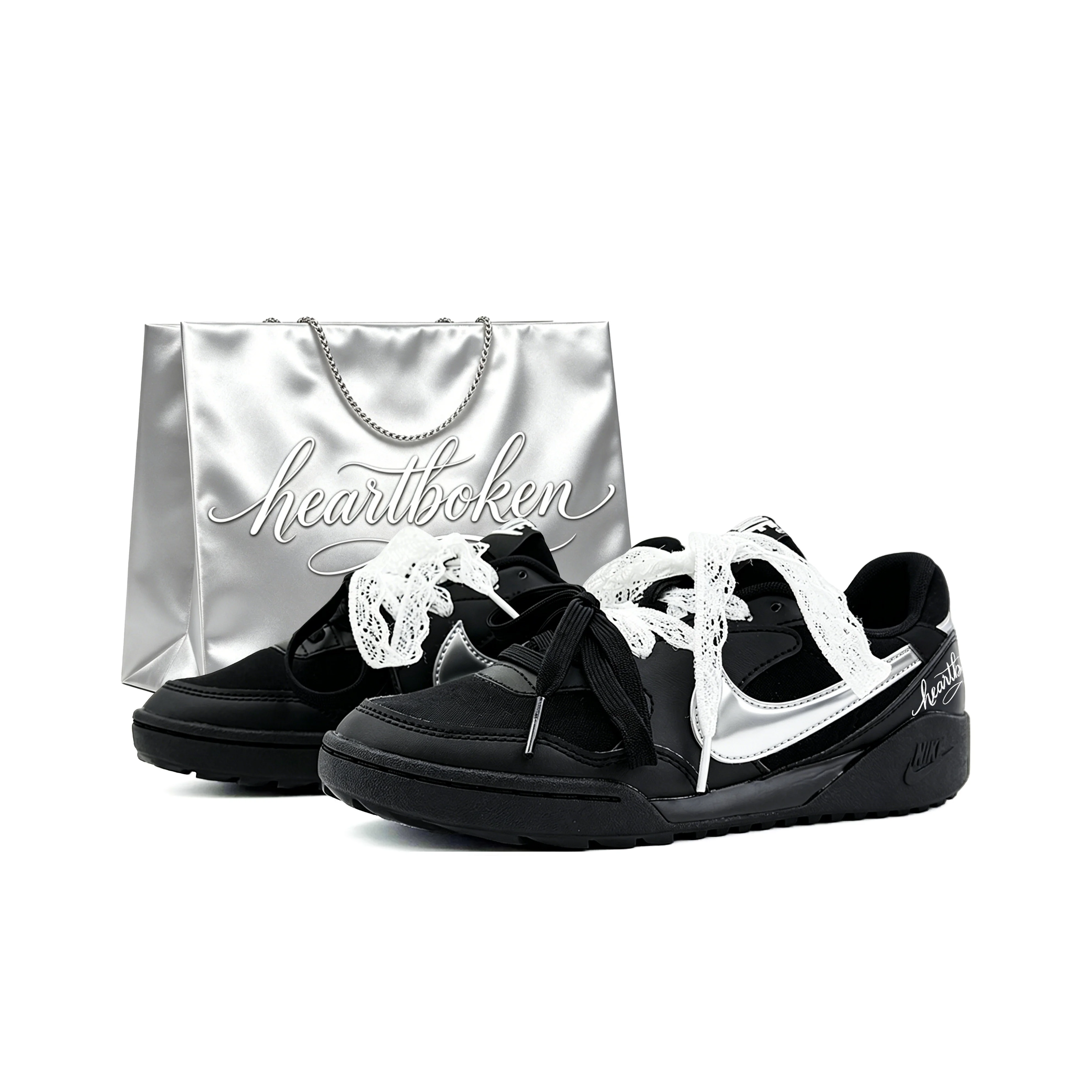 Nike Terra Manta Casual Shoes Women's Low Top Silver HQ1940-001(Team45-2)
