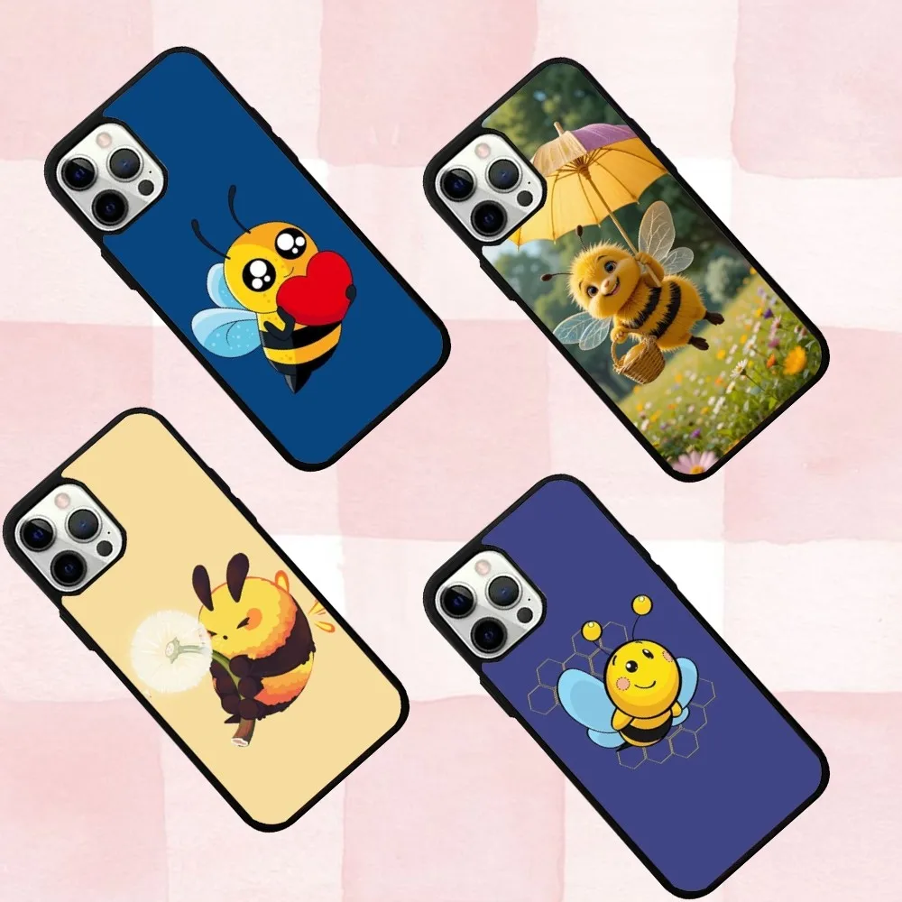 

Cute Bee Phone Case For IPhone 16,se4,15,Pro,Max,Case 14,Plus,13,12,11 Magesafe Magnetic Wireless Charge Cover