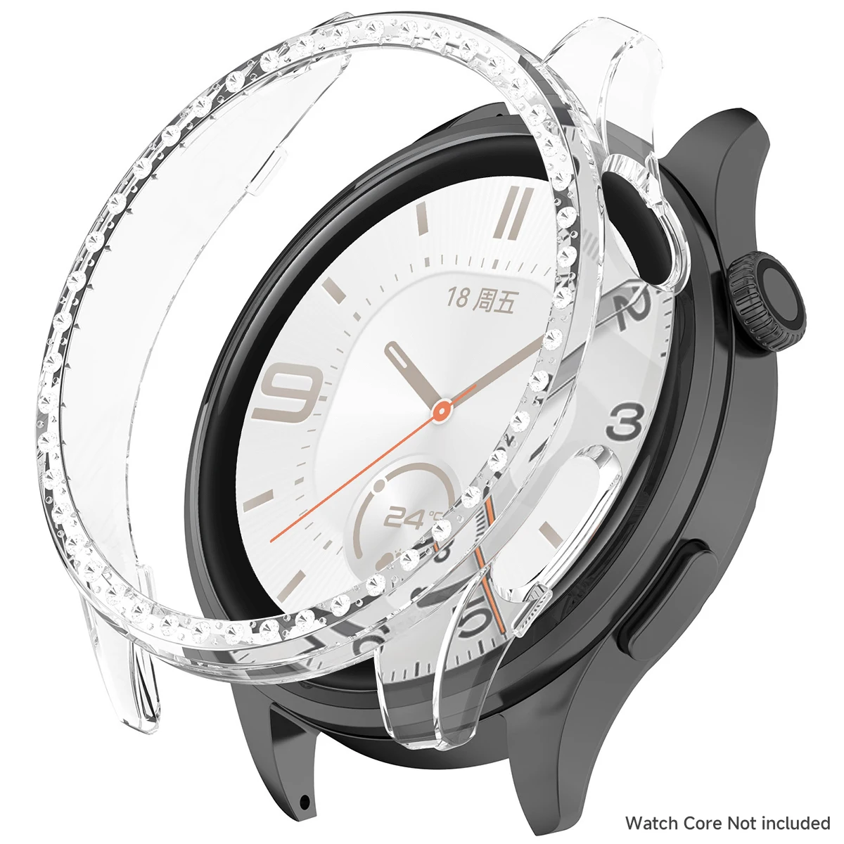 Bling Case for Xiaomi Watch S5 Protective Case PC encrusted shiny Diamond cover bumper for Xiaomi Watch S5 Accessorie (no glass)
