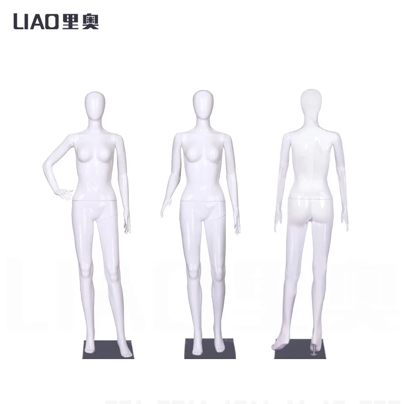 cheap Bright White plastic mannequin full body female Demountable Manikin for women dresses