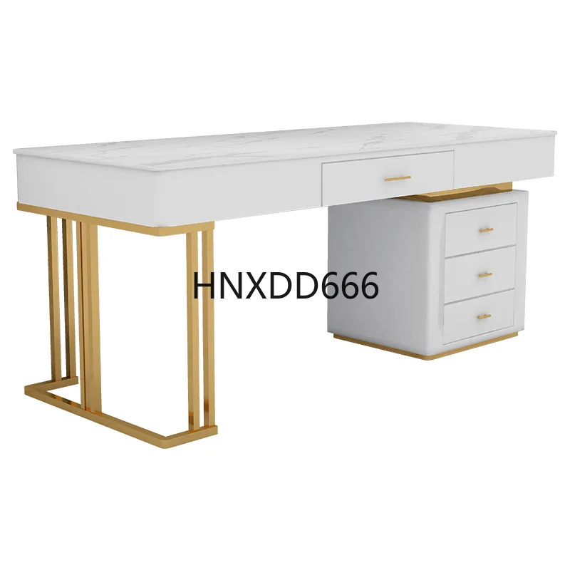 

Modern simple design home office desk light luxury boss computer writing desk medical beauty consulting desk and chair