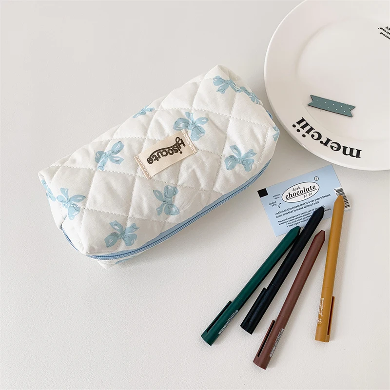 Kawaii Cartoon Butterfly Bow Pencil Case, Criativo Lovely Pen Bag para Crianças, Presente de papelaria escolar, Bonito