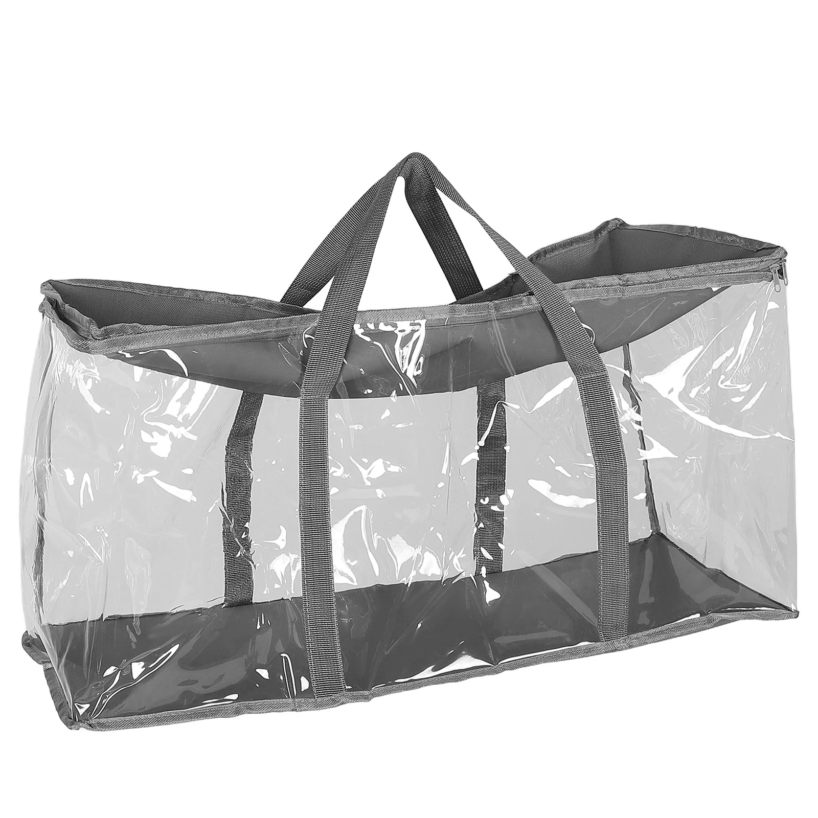 

Clear Foldable Book Storage Box Waterproof Transparent Collapsible Organizer for Classroom Dorm and Book Display