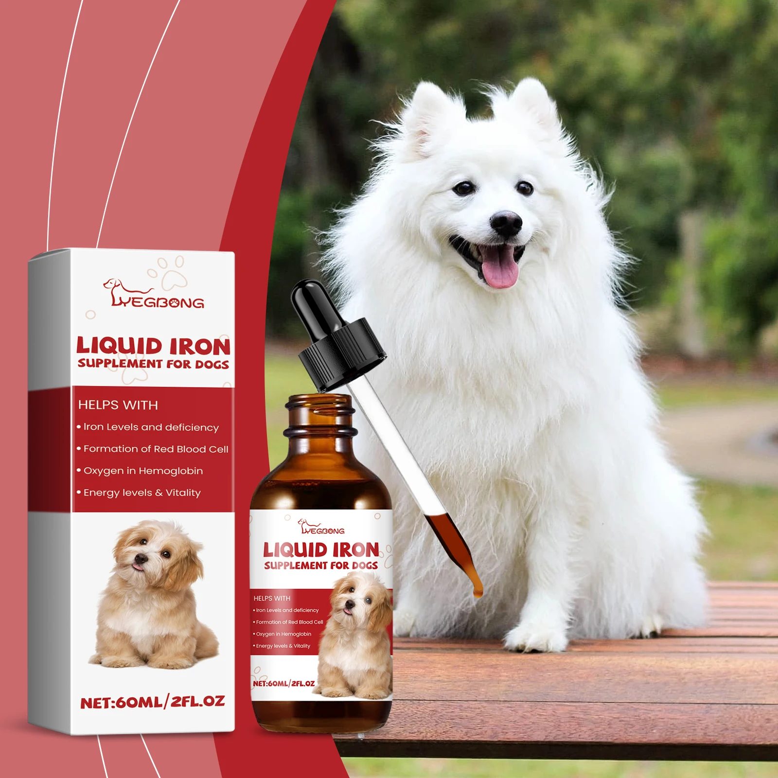 Blood Circulation Improvement Syrup Dogs – Protects Pets Promotes Red Blood Cell Production Aids Absorption Care Supplement
