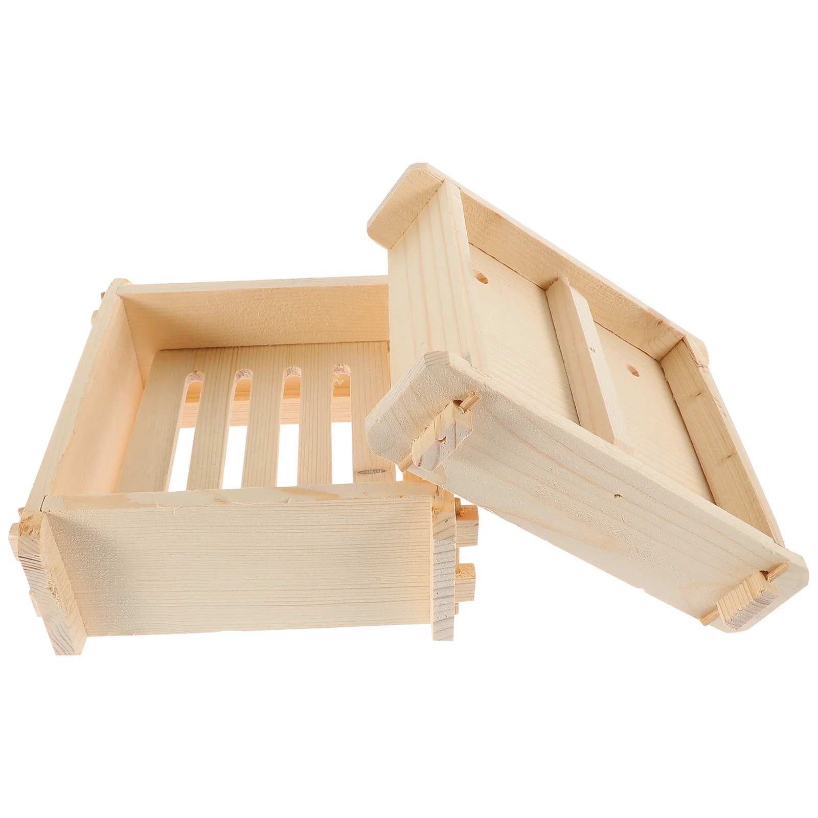 

1Set Kitchen Wooden Steamer Square Food Steaming Basket with Lid Natural Wood Dumpling Steamer Basket for Chinese Buns