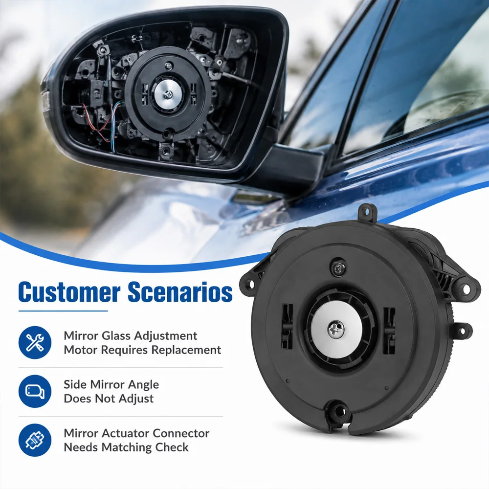 4pins Rearview Mirror Adjustment Motor Actuator for Ford Edge Expedition Explorer F-150 Mustang Taurus Lincoln MKS Left=Right