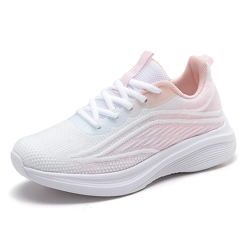 Dames Sneakers Comfortabele Ademende Ultralichte Zachte Hardloopschoenen Platte Outdoor Casual Sportschoenen Paar Sneaker