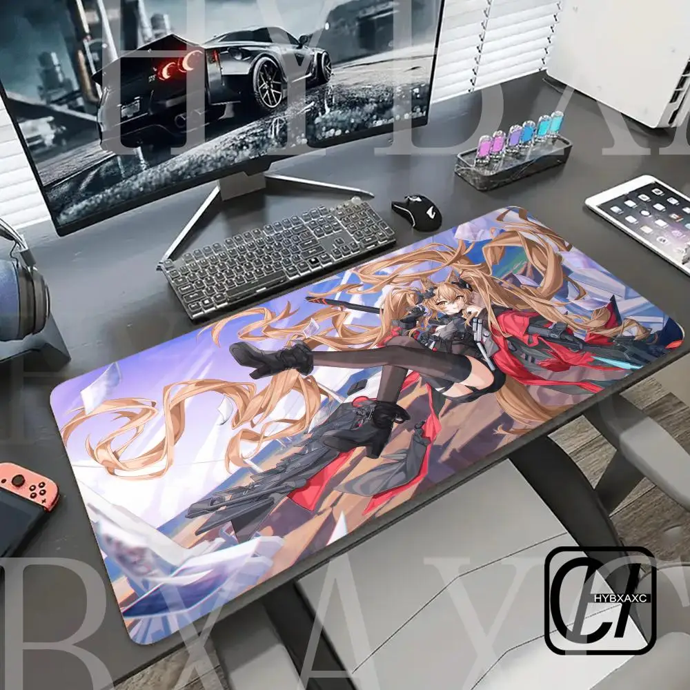 

XXL HD Anime girl Arknights Endfield Gilberta Game Mouse Pad Non-slip Rubber Gamer Computer Desk mat Laptop HYBXAXC Large carpet