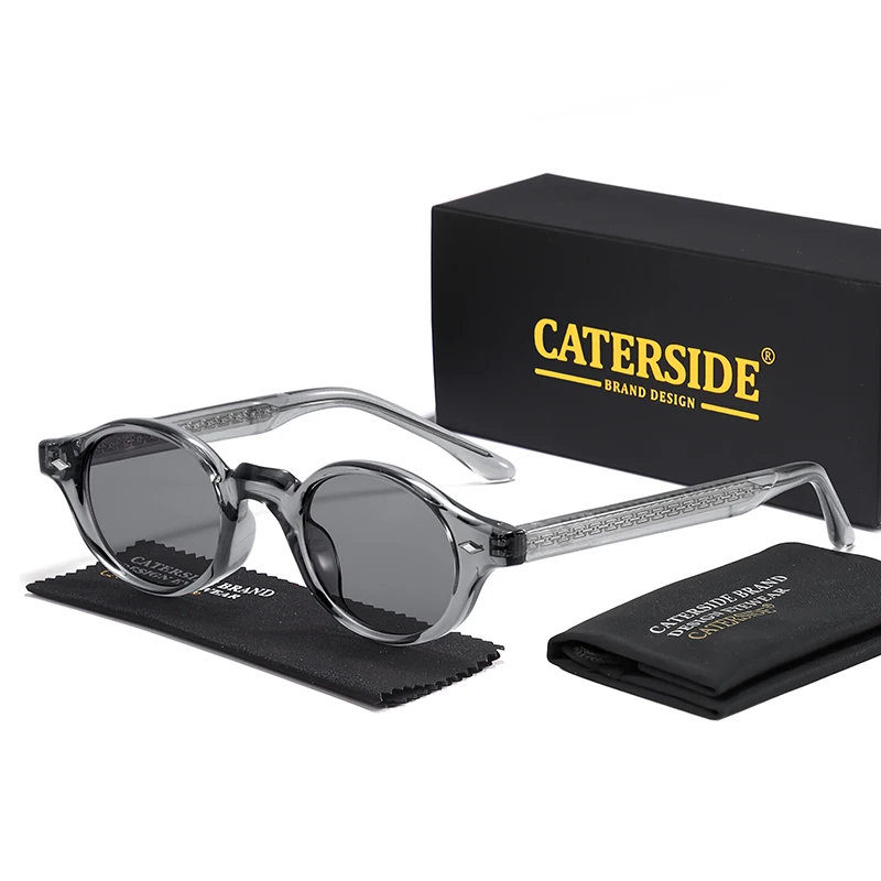 CATERSIDE Modische ovale Damen-Sonnenbrille, Vintage-Stil, kleiner Rahmen, luxuriöse Bügelenden, Sonnenbrille für Herren, Party- und Outdoor-Brille, UV400 – Detail 6