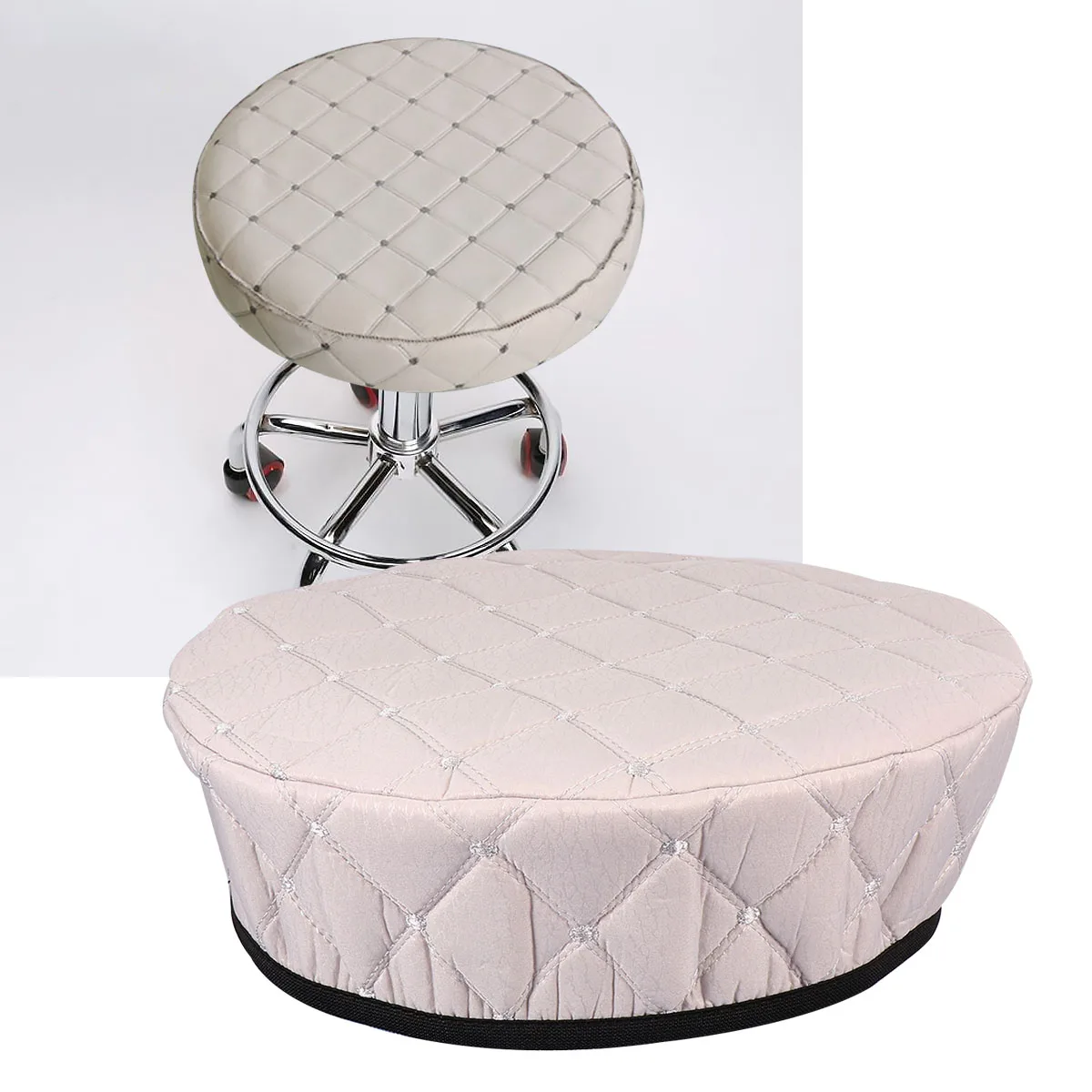 Round Chair Stool Padded Seat Covers for Shop Barstool Home Office High Round Barstool Covers Quality Long Use Bright Stylish
