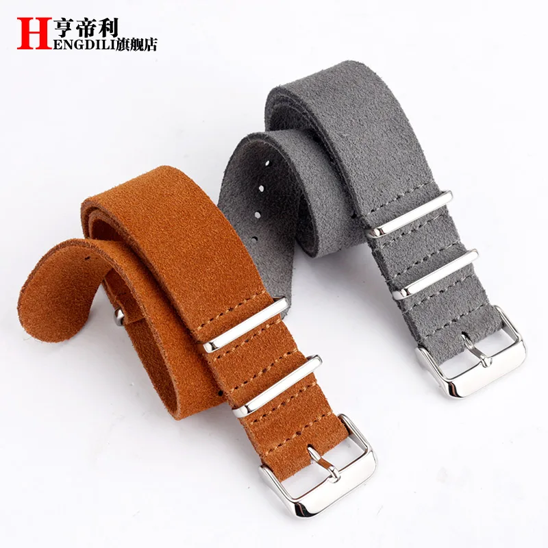 Ремешок мужской из мягкой замши и матовой кожи с стальной пряжкой для Tudor Omega Seahorse 300 Seiko Rolex, 20 22 мм