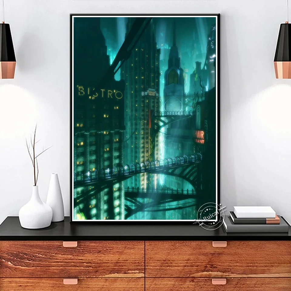 Bioshock Infinite Shooting Poster Game Anime Wall Art Prints Good Quality Picture Canvas Painting For Living Room Decorative