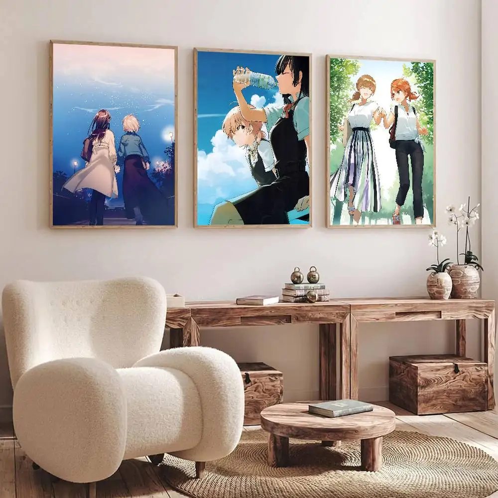 Japanese Manga Anime B-Bloom Into You Posters Fancy Wall Sticker for Living Room Bar Decoration Wall Decor