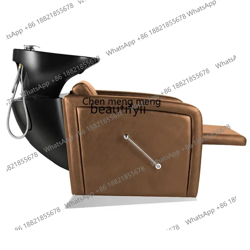 X 32 Retro seated shampoo bed Barber shop Semi-reclining flush shampoo bed Hair salon Shampoo chair