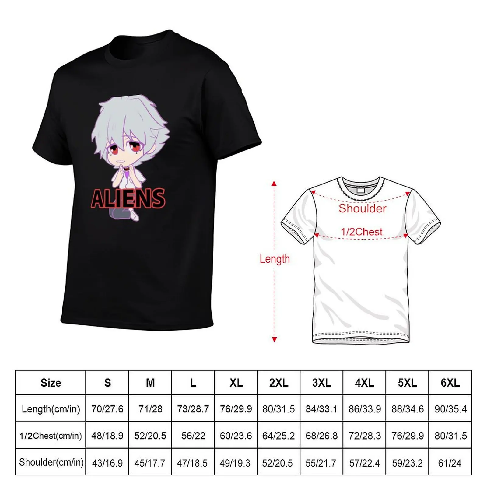 slim cotton t T-Shirt for for NGE! shirts Q soft man t shirts t Kaworu ALIENS man for shirt T-Shirt man fit