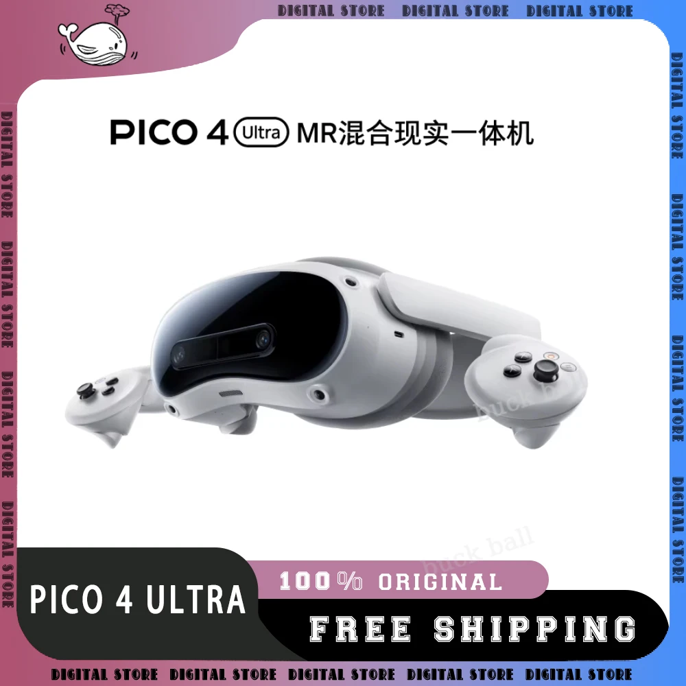 PICO 4 Ultra MR 3D Wireless VR Glasses 6DOF Virtual Reality 4K Display for Streaming Games Play VR Headset Advanced Custom