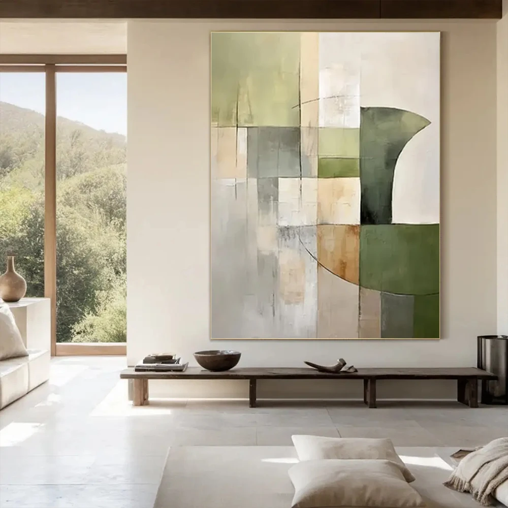 

Modern 100% Handpainted Colored Line Outline Drawing Abstract Thick Oil Painting On Canvas Orange Gray Wall Picture Pretty Art