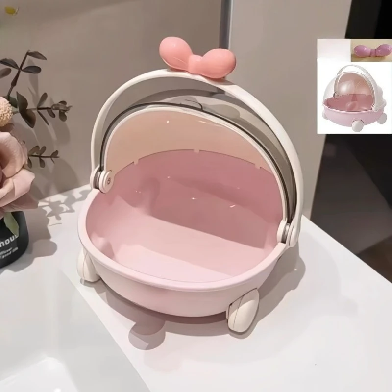 Dolls Display Box Organizer Compatible Labubu DIY Portable Toy Display Box Kawaii Breathable Sleeping Pod Cradle Mattress Cute