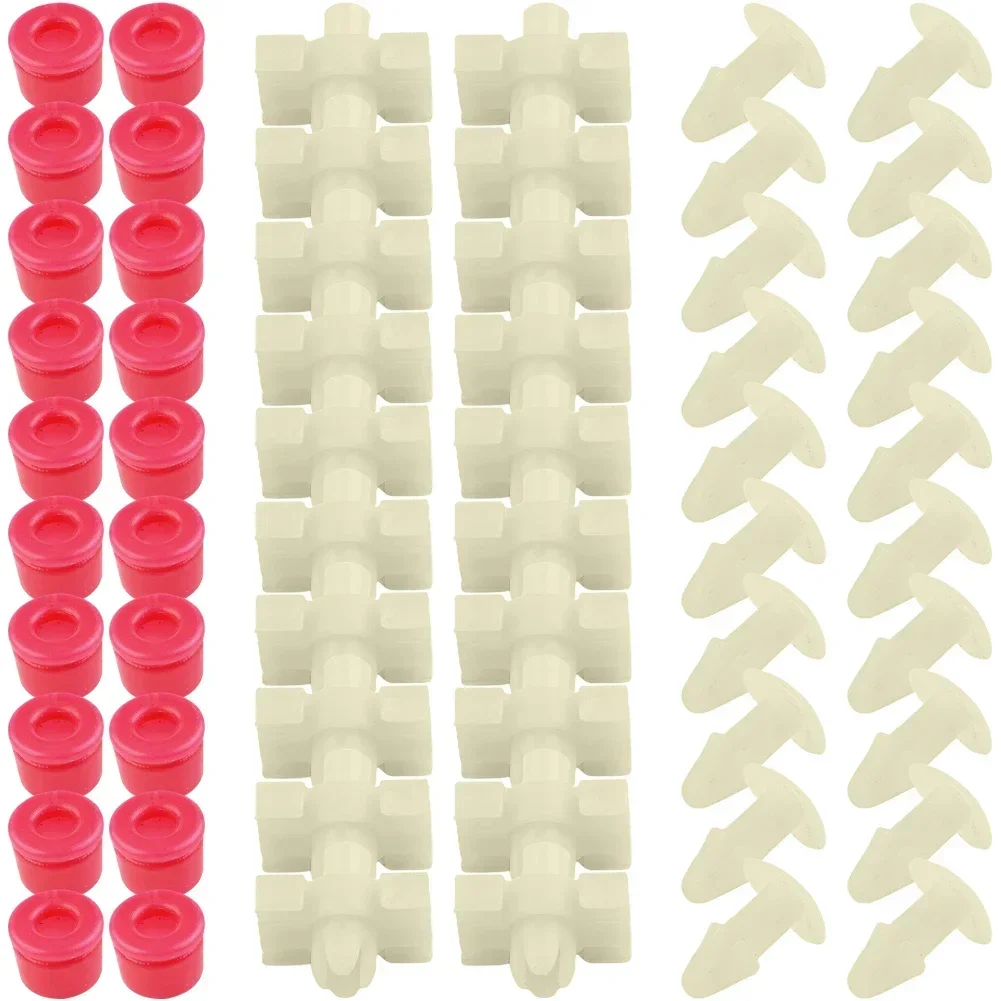 Plastic 52pcs Clamps Plugs Grommets Door Gasket Strip Trim Clips For Mercedes-Benz W123 Exterior Car Accessories New