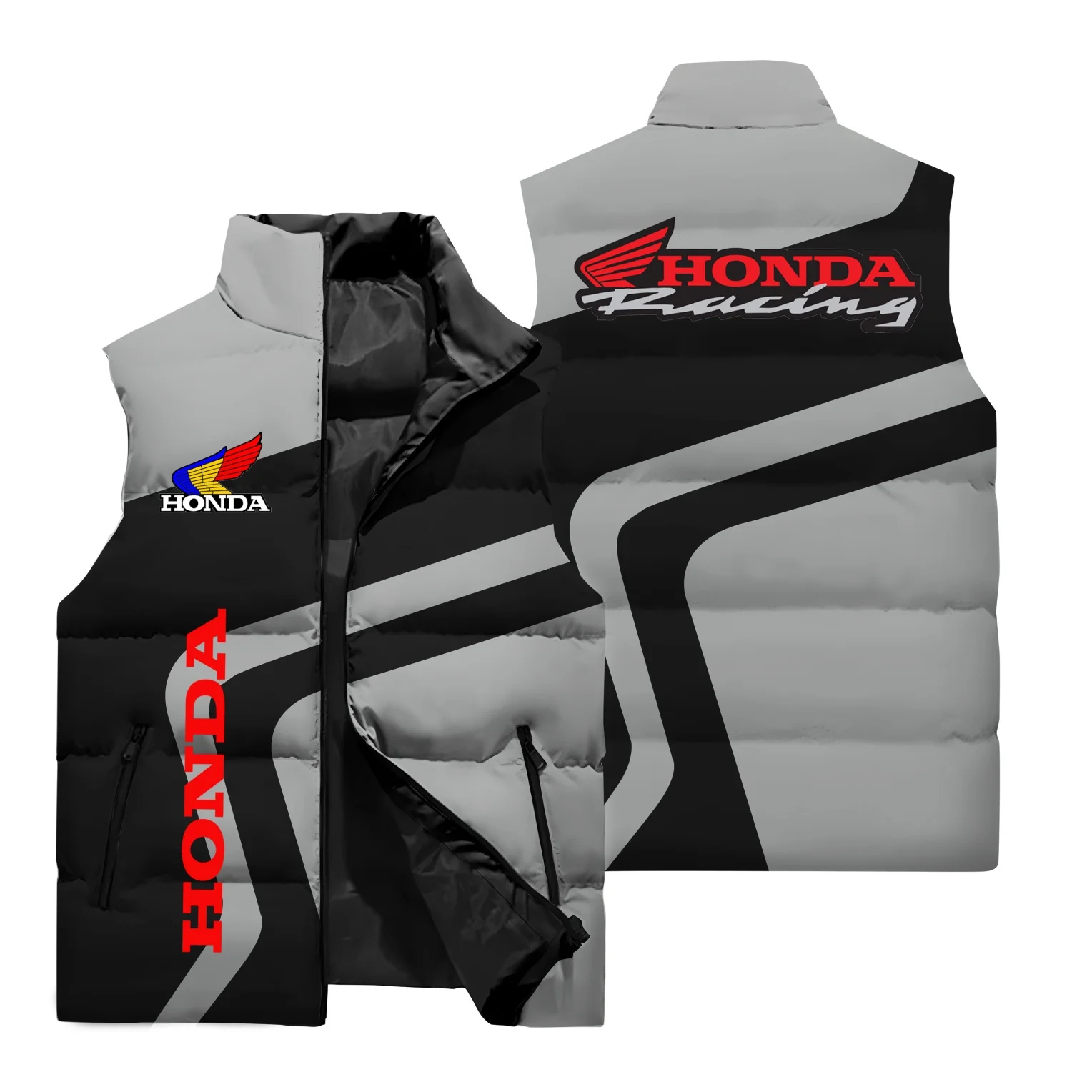 

Honda Printed Vest Winter Outdoor Sports Sleeveless Jacket Fashion 2025 New Product Cold Resistant Cotton Vest Jacket