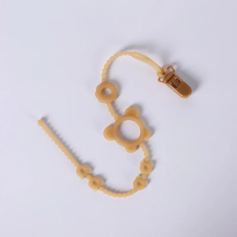 Silikon-Anti-Fall-Kette Beißkette Baby-Beißspielzeug Anti-Verlust-Seil Baby-Beruhigungs- und Schnullerkette Zubehör – Detail 5