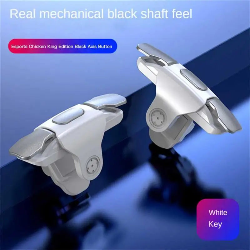 จอยควบคุมเกม ABS มือถือที่มีน้ำหนักเบามีความละเอียดอ่อนทางกลอุปกรณ์เสริมแผ่นเกมสากลเครื่องยิงจอยสติ๊กสีขาวตอบสนองอย่างรวดเร็ว