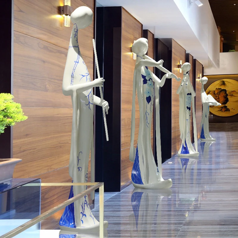 

Abstract Sculpture Modern Lucky Welcome Character Hotel Lobby Living Room Ornament Large Floor Soft Decoration Crafts