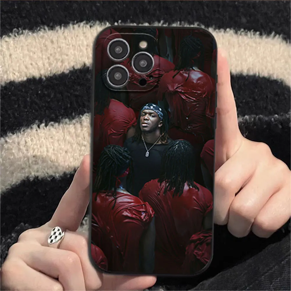 Rapper KSI Thick Of It Phone Case for iPhone 12 11 13 14 15 16 Max Pro Plus Black Soft Silicone shell