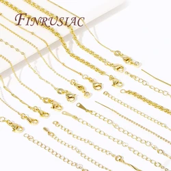5 Pieces/Lot Adjustable Chains 18K Gold Plated Necklace Chains For Jewelry Making Findings,Pendants Chain with Lobster Clasps