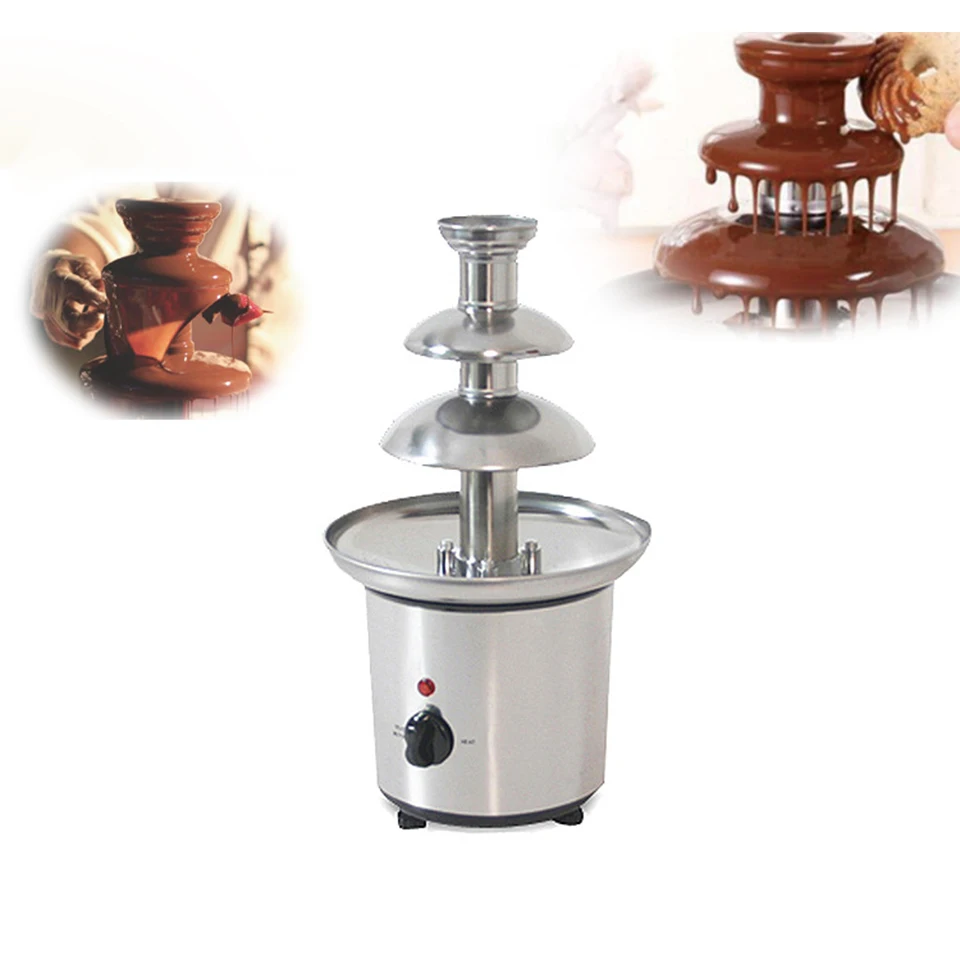 NP304 3 Layers Chocolate Fountain Machine Commercial Chocolate Melting Pots Hot Chocolate Melting Machine