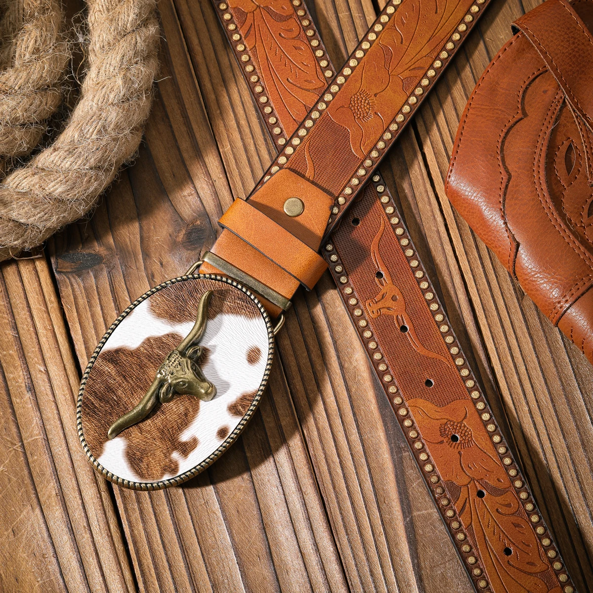 Ein lässiger und retroer Gürtel, ein Taillenaccessoire für Kleidung im Western-Stil, Metallschnalle, PU-Gürtel, geeignet für Männer und Frauen. – Detail 14