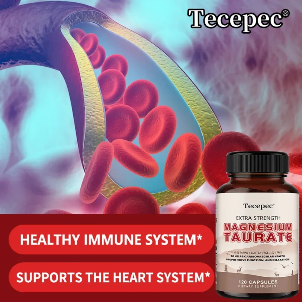 Magnesium Taurate, High Absorption Taurate, 750mg for Heart, Stress, Anxiety, Restless Leg, & Sleep Support