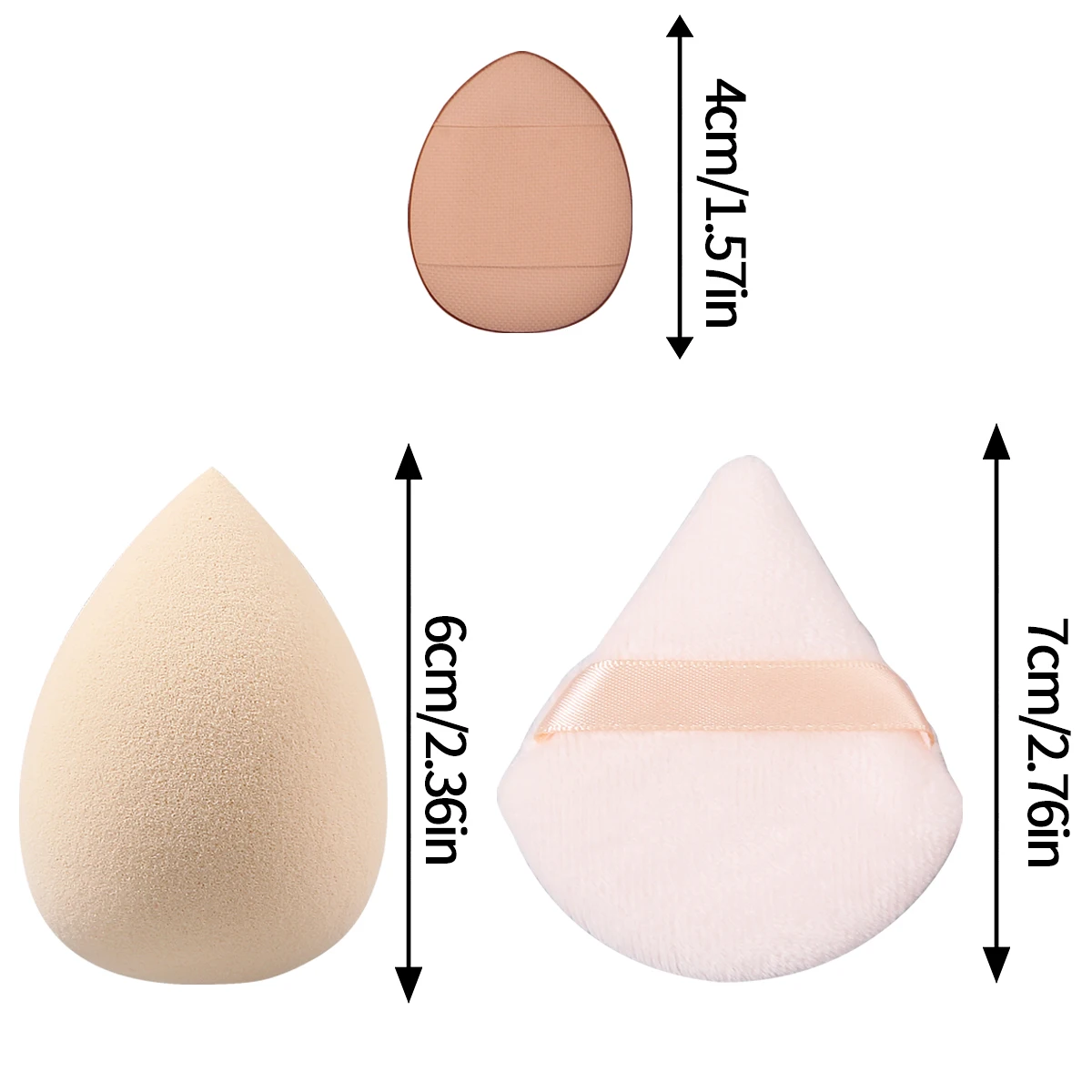 6PCS Super Soft makeup sponge set, dry and wet dual-purpose sponge egg/triangle powder puff/thumb powder puff makeup tools