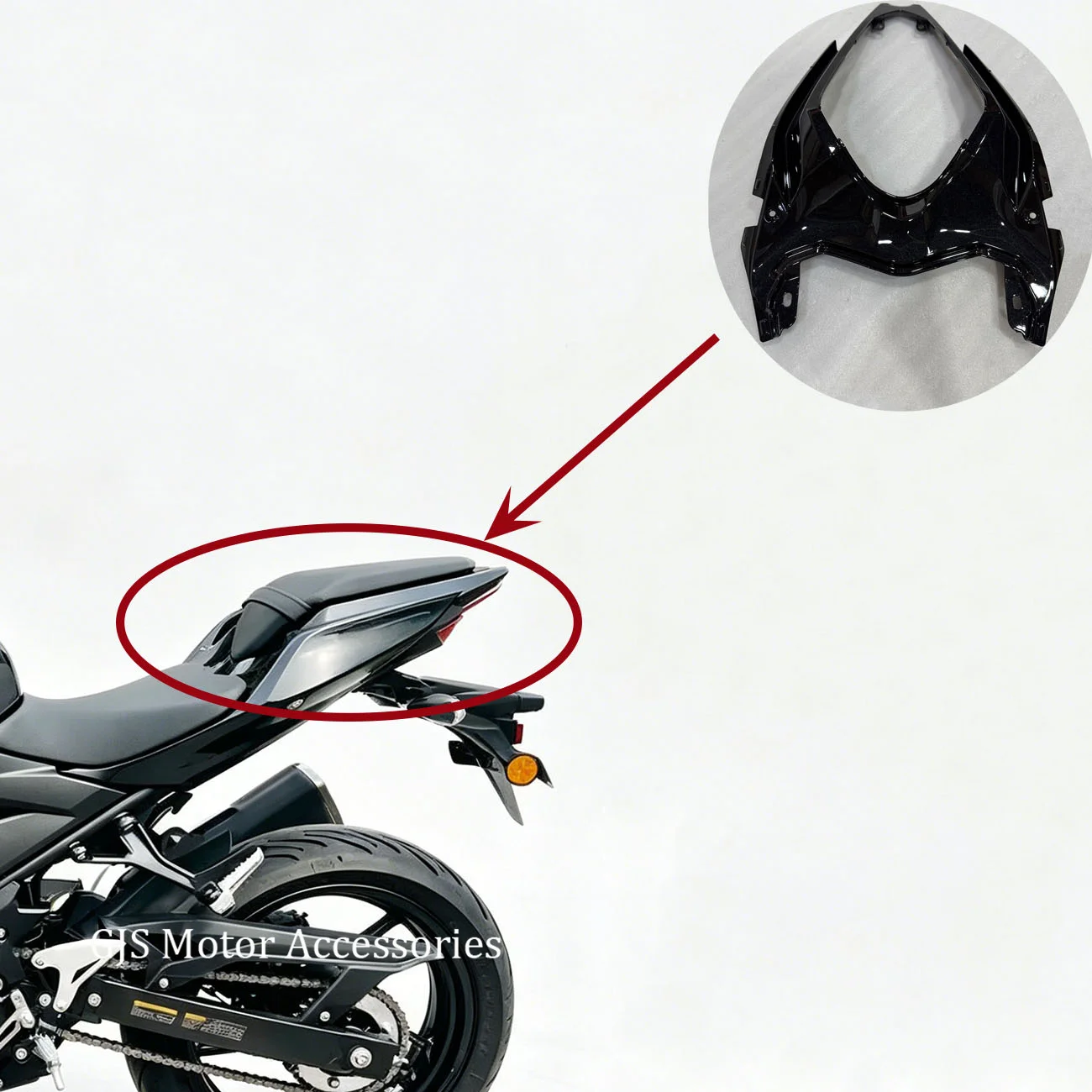 

Motorcycle Rear Tail Fairing Fit for Kawasaki Ninja 400 Z400 Ninja400 2018 2019 2020 2021 2022 2023 2024