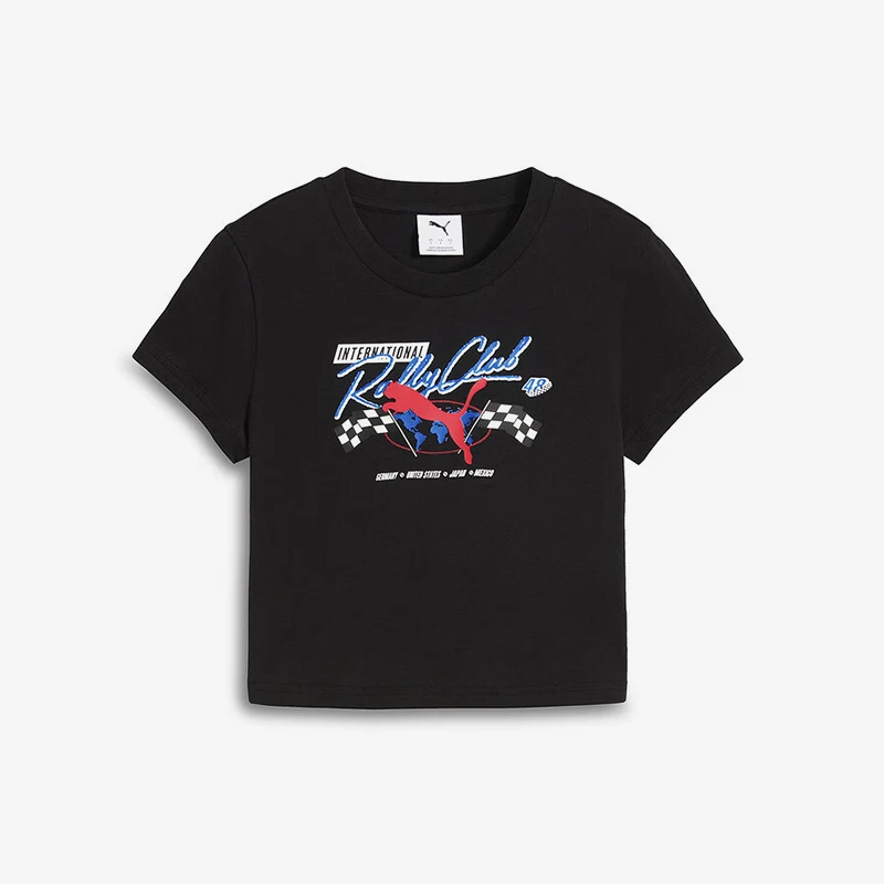 

Puma Genuine Summer 2025 Women's Slim Crop Top Breathable Printed Short Sleeve 632942-01