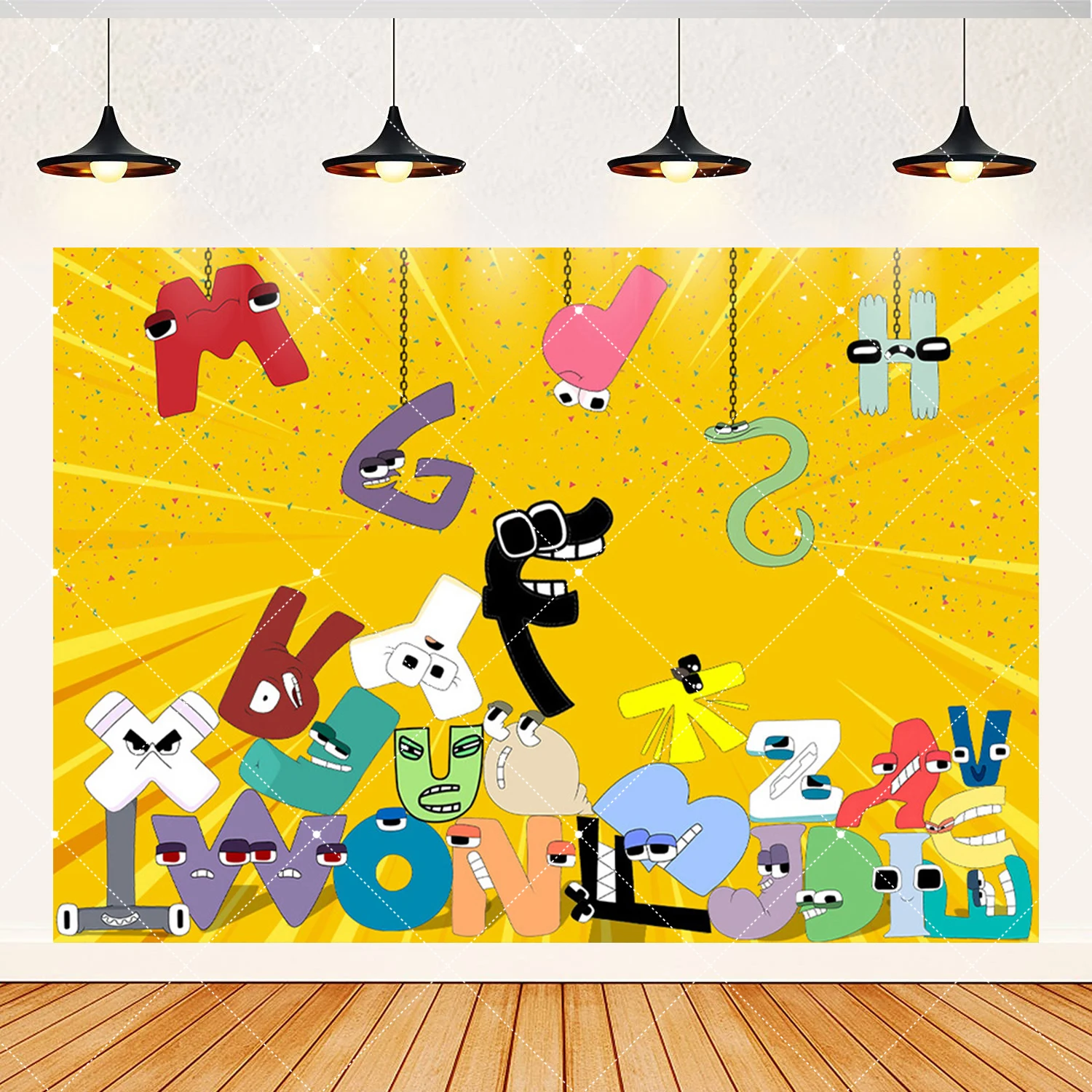 Colorir alfabeto lore tema fundo crianças festa de aniversário decoração banner chá de bebê educação precoce presentes foto adereços