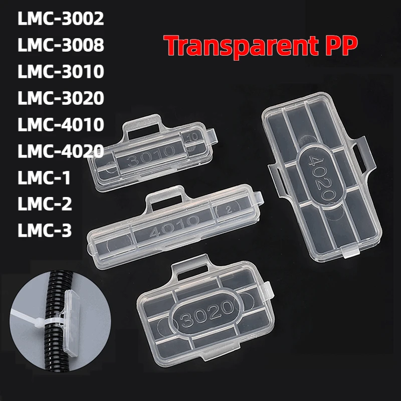 LMC 3002-4020 Waterproof Transparent Cable Sign Cards Label Display Identification Box Cable Tie Marker Tag Fiber Organizers