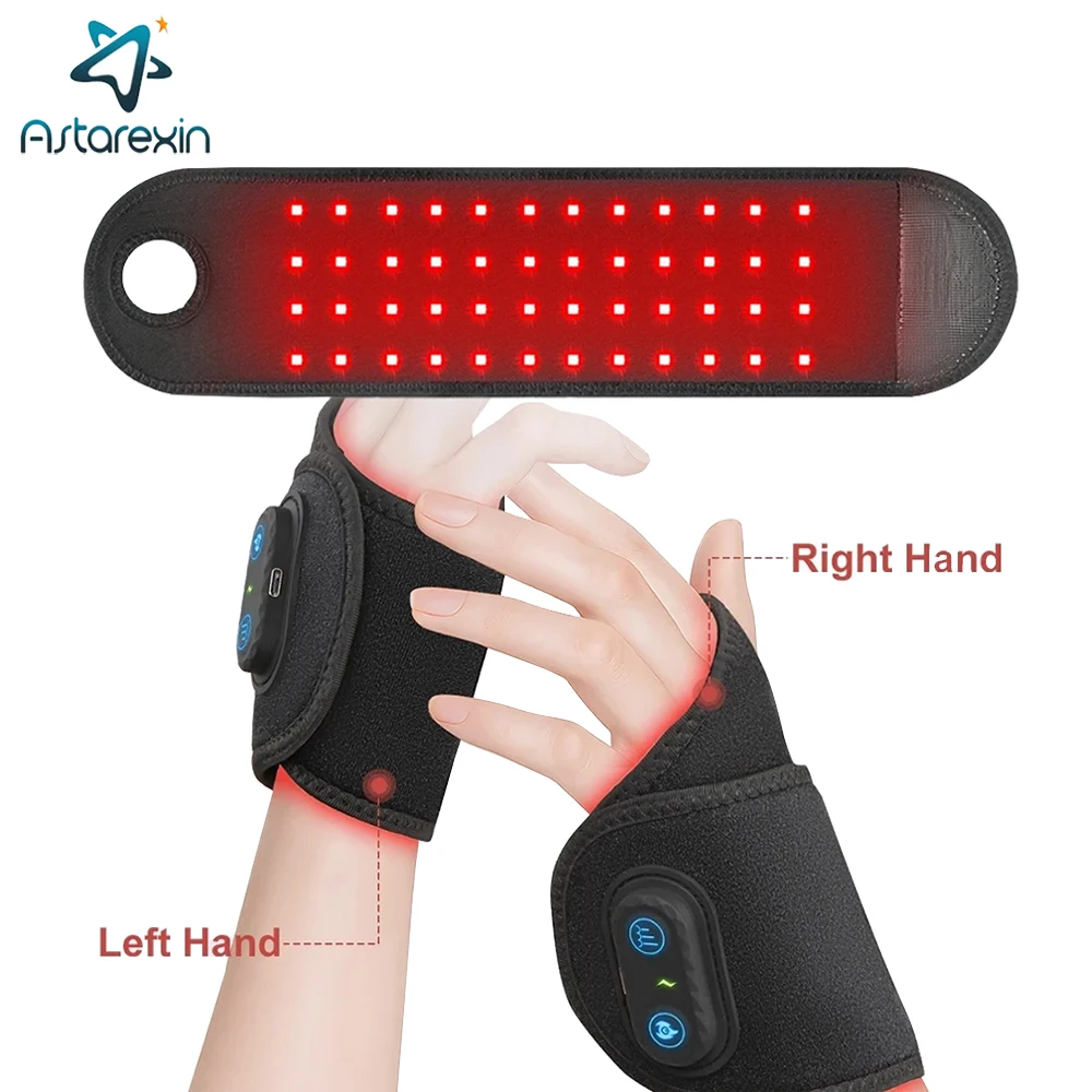 Red Light Therapy Wrist Strap Wireless Rechargeable Relieves Pain Tenosynovitis 660nm For Office Worker 850nm Wrist Belt Ankle