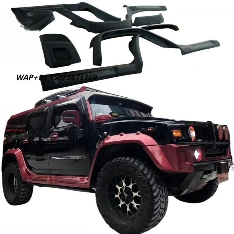 Modified Wide Body Components for HummerH2 Car Exterior Upgrade Kit Side Panel Mudguard Wheel FenderLightweight ReplacementParts