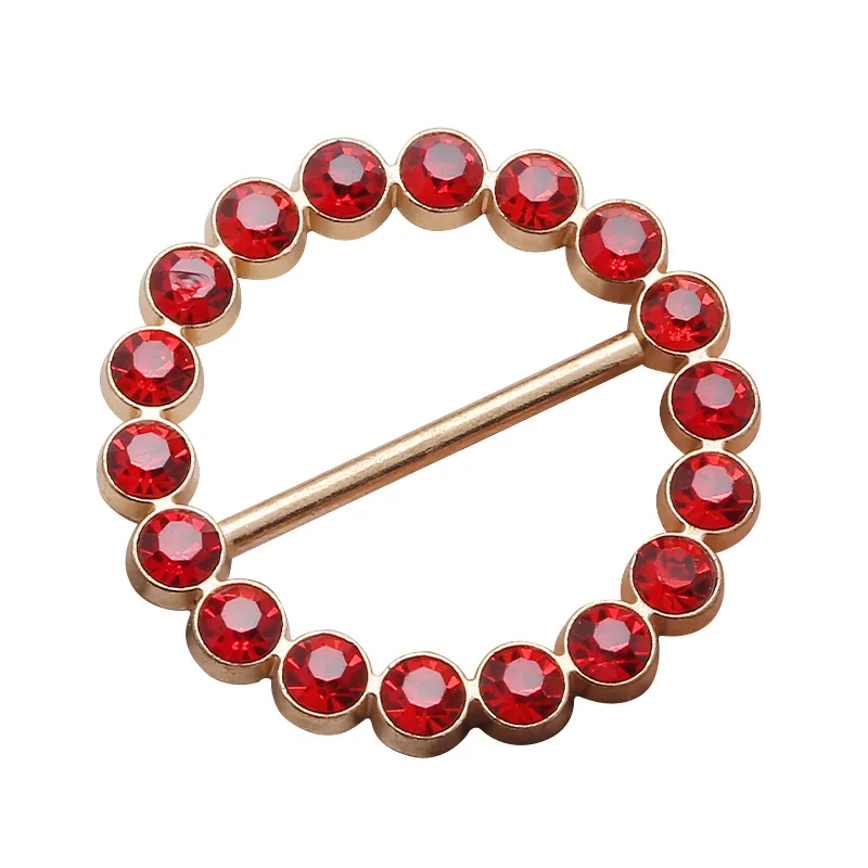 Boucles d\'Angle Nouées Rondes en Métal, Strass Haut de Gamme, Décor d\'Écharpe, pour T-shirt, Nministériels d, Fixation de Châle, 1 Pièce